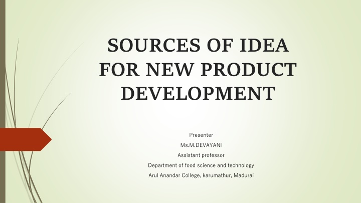 sources of idea for new product development