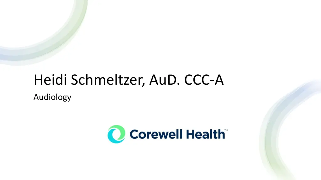heidi schmeltzer aud ccc a audiology