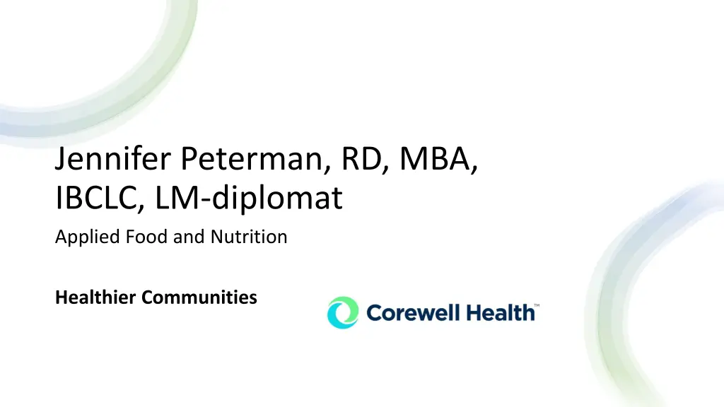 jennifer peterman rd mba ibclc lm diplomat