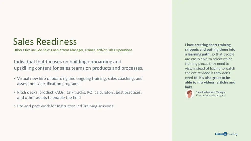 other titles include sales enablement manager