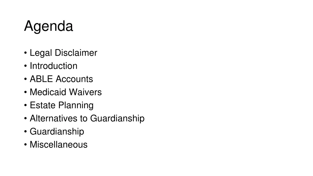 agenda