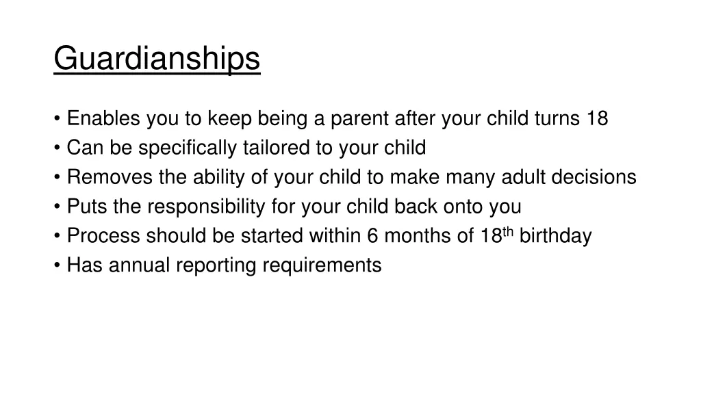 guardianships