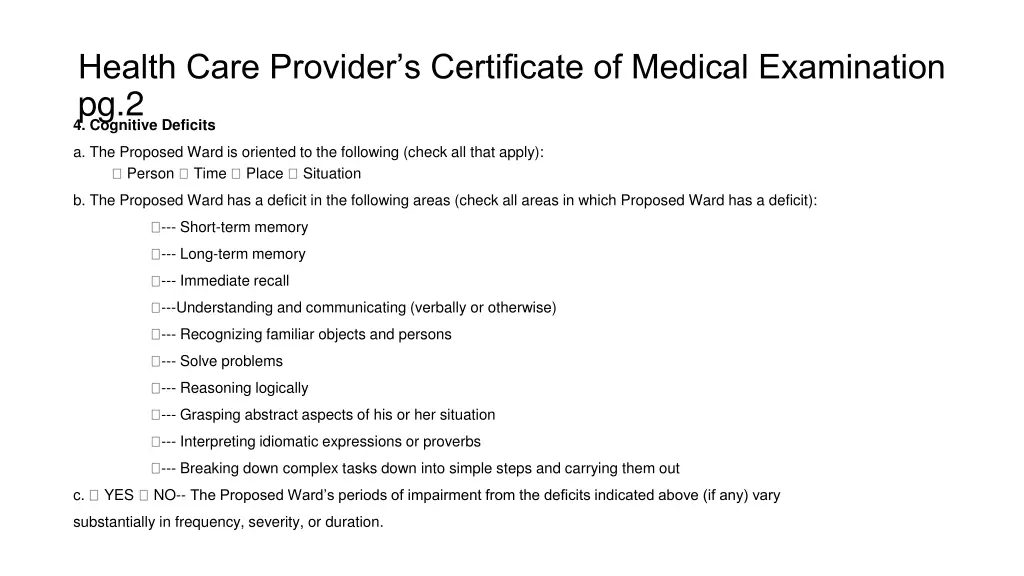 health care provider s certificate of medical