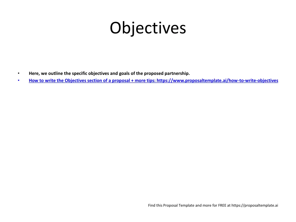 objectives