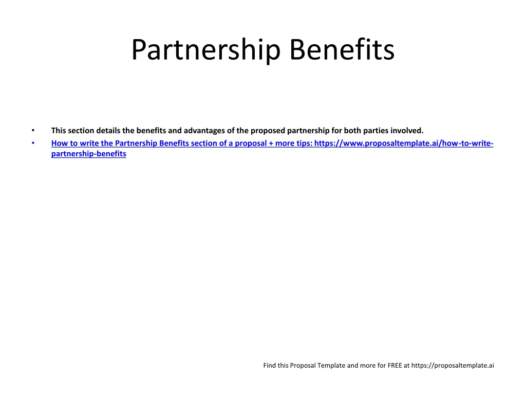 partnership benefits