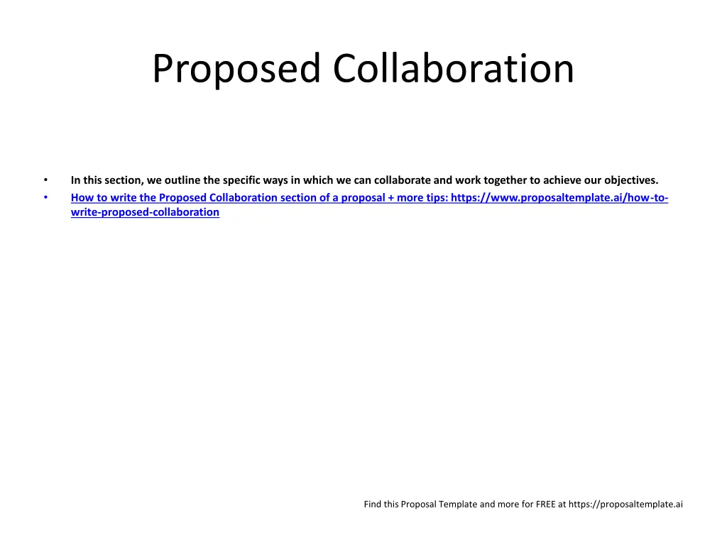 proposed collaboration