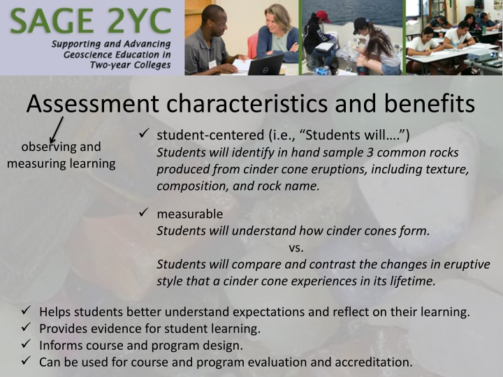 assessment characteristics and benefits student