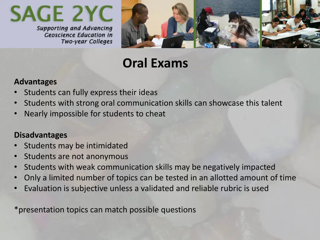 oral exams