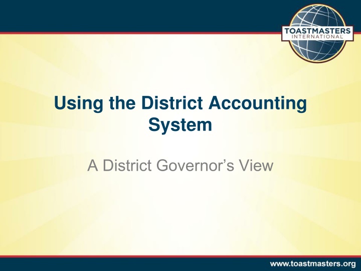 using the district accounting system