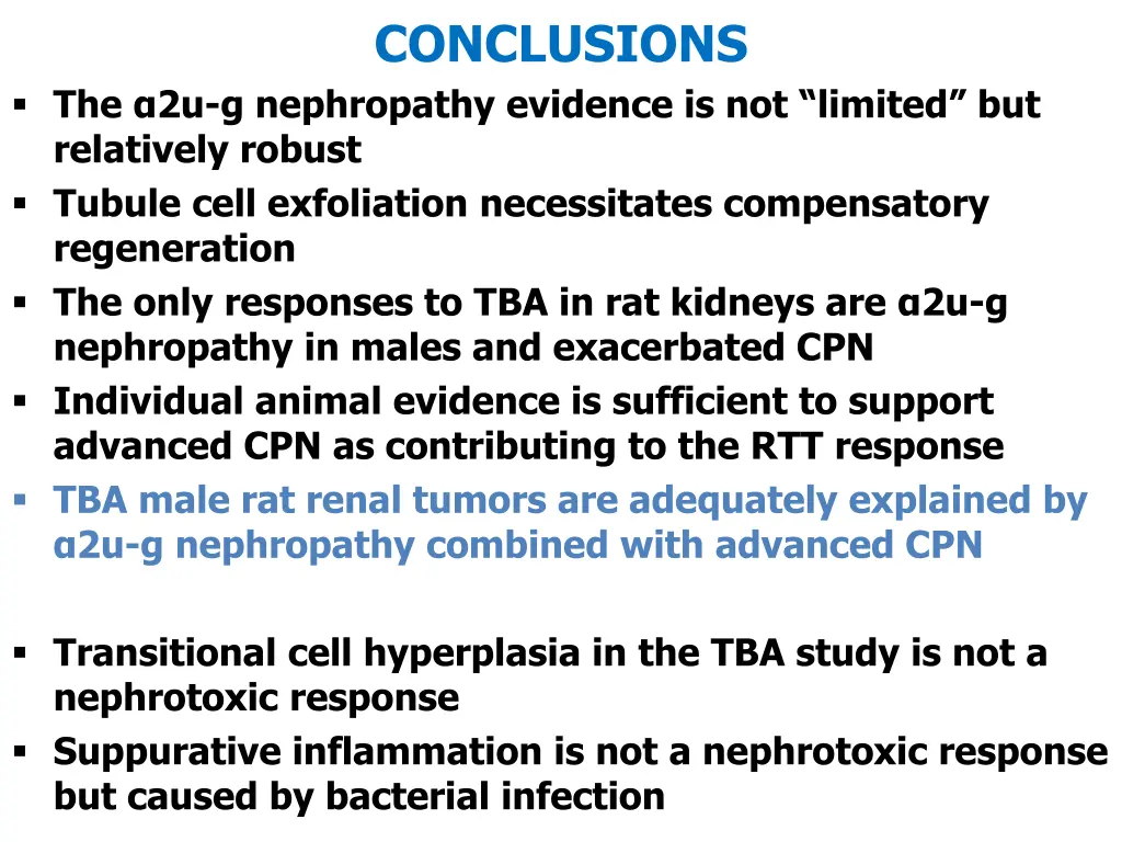 conclusions