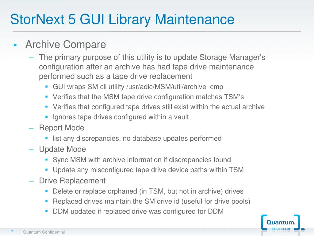 stornext 5 gui library maintenance