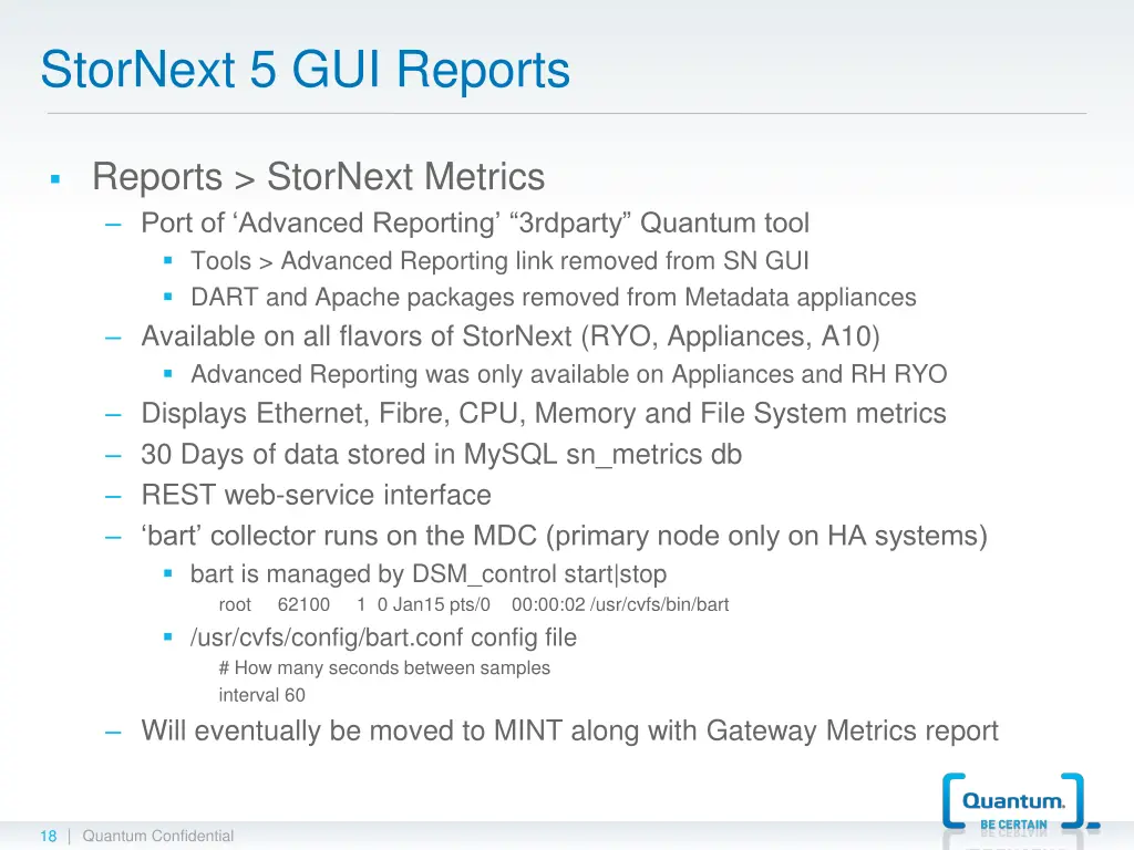 stornext 5 gui reports