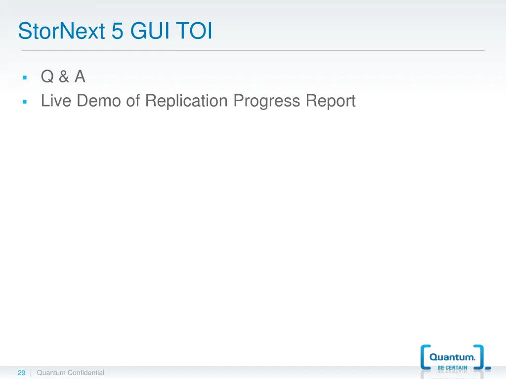 stornext 5 gui toi