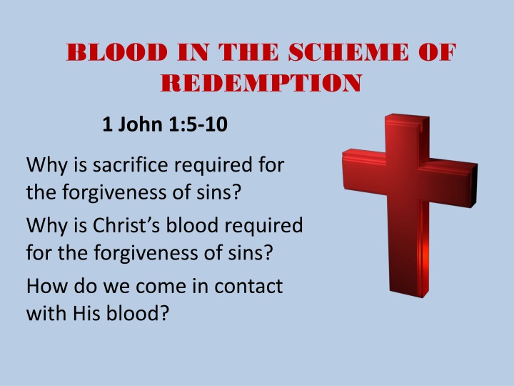 blood in the scheme of redemption