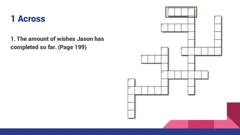 1 across