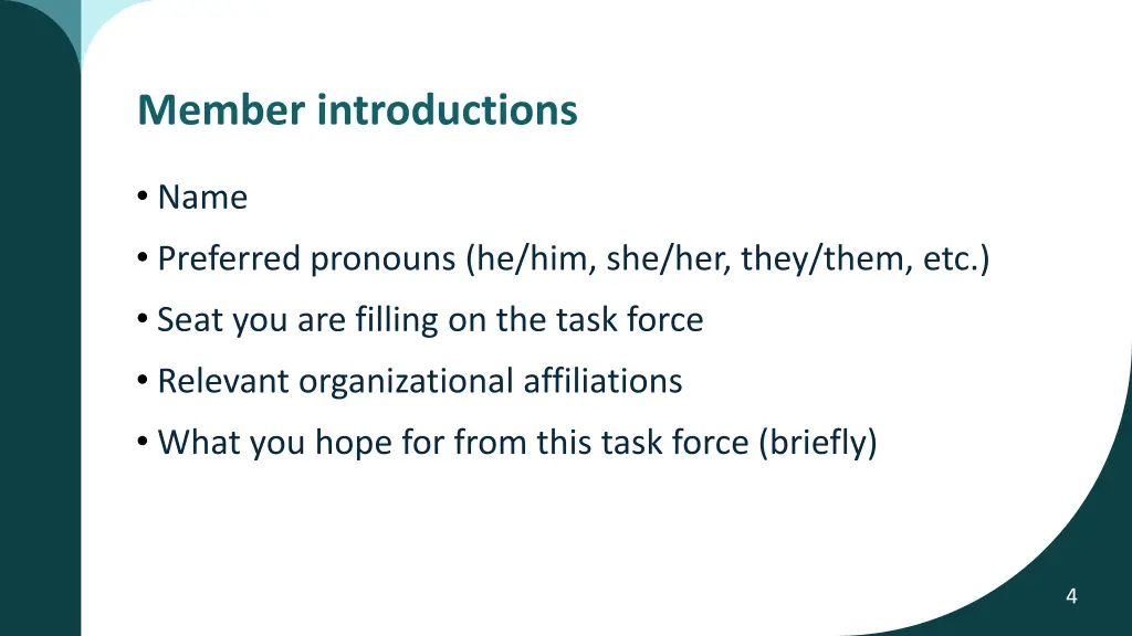 member introductions