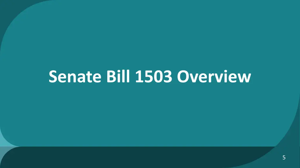 senate bill 1503 overview