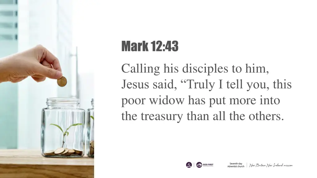 mark 12 43 calling his disciples to him jesus