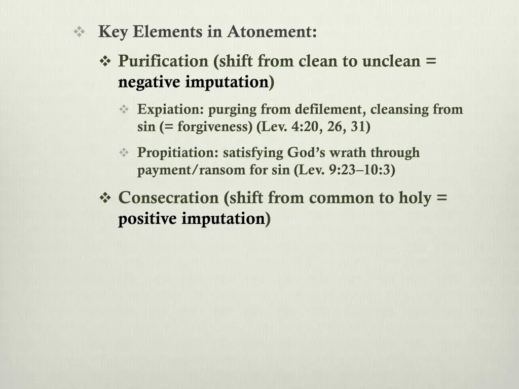 key elements in atonement