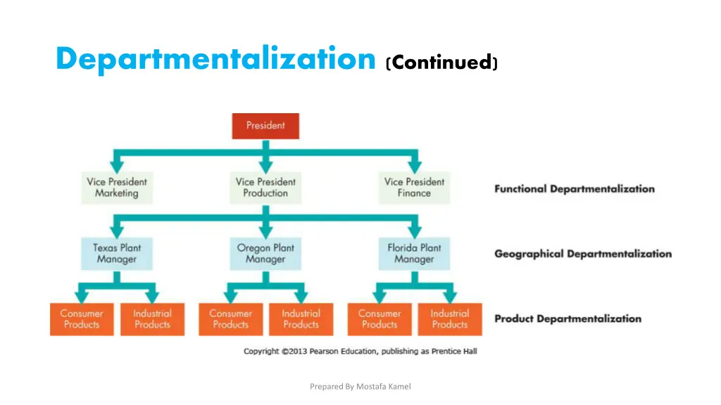 departmentalization continued