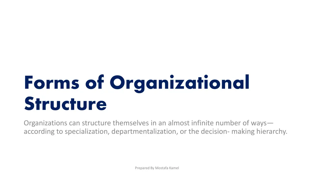 forms of organizational structure
