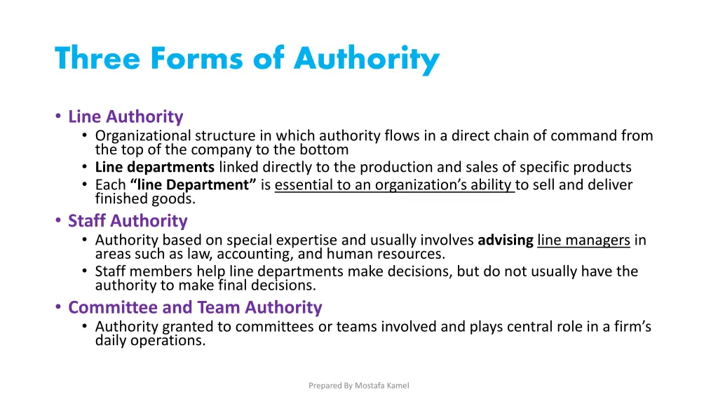 three forms of authority