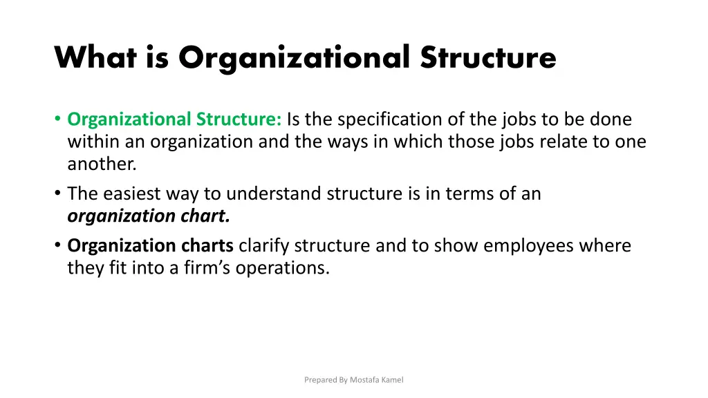 what is organizational structure 1