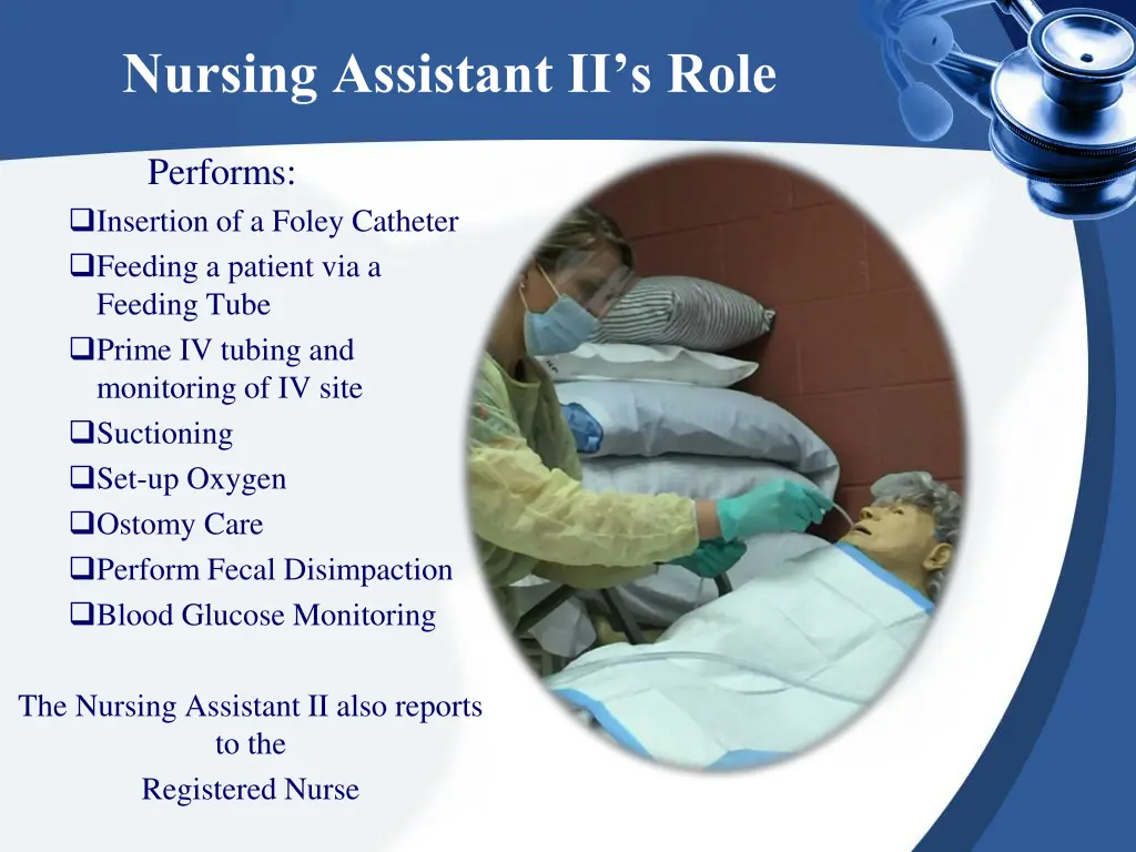 nursing assistant ii s role