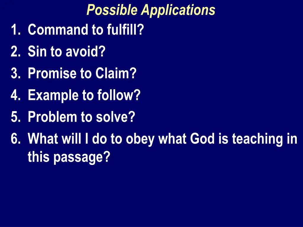possible applications