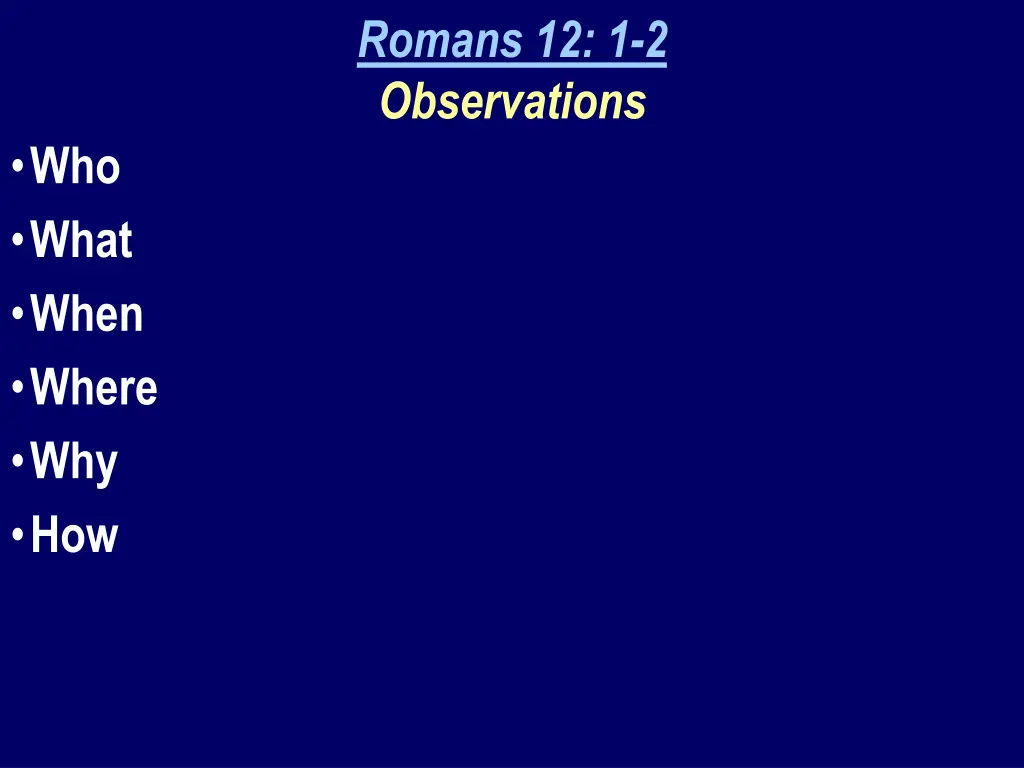 romans 12 1 2 observations