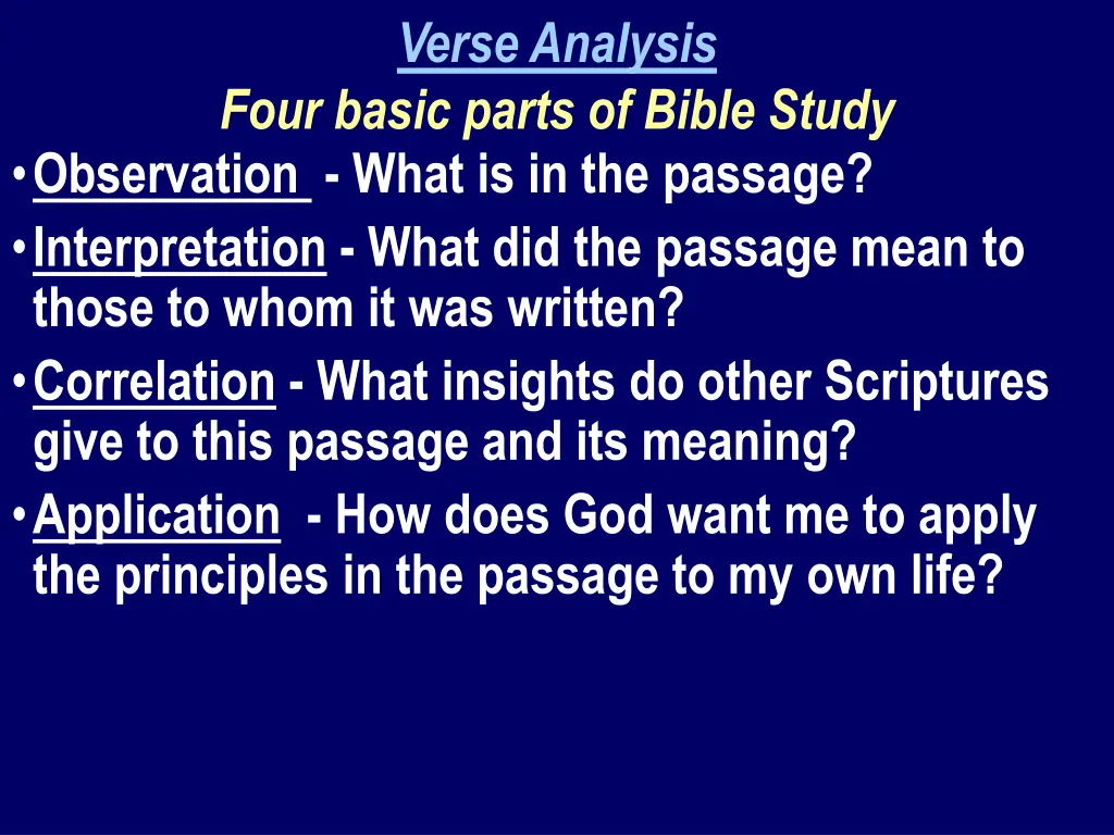 verse analysis