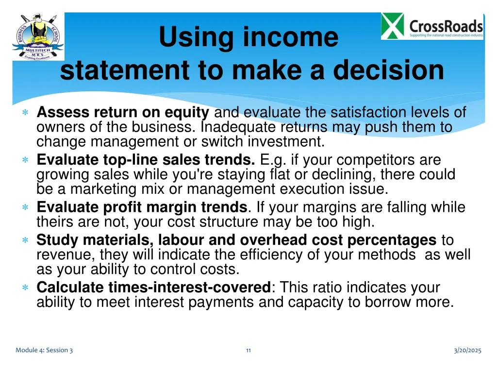 using income