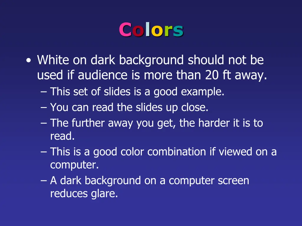 colors 1