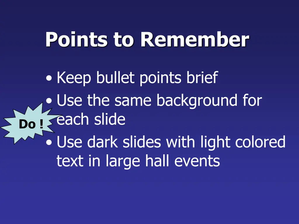 points to remember 1