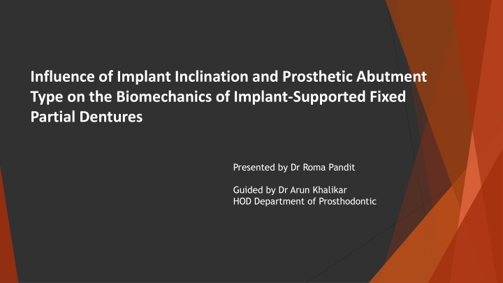 influence of implant inclination and prosthetic