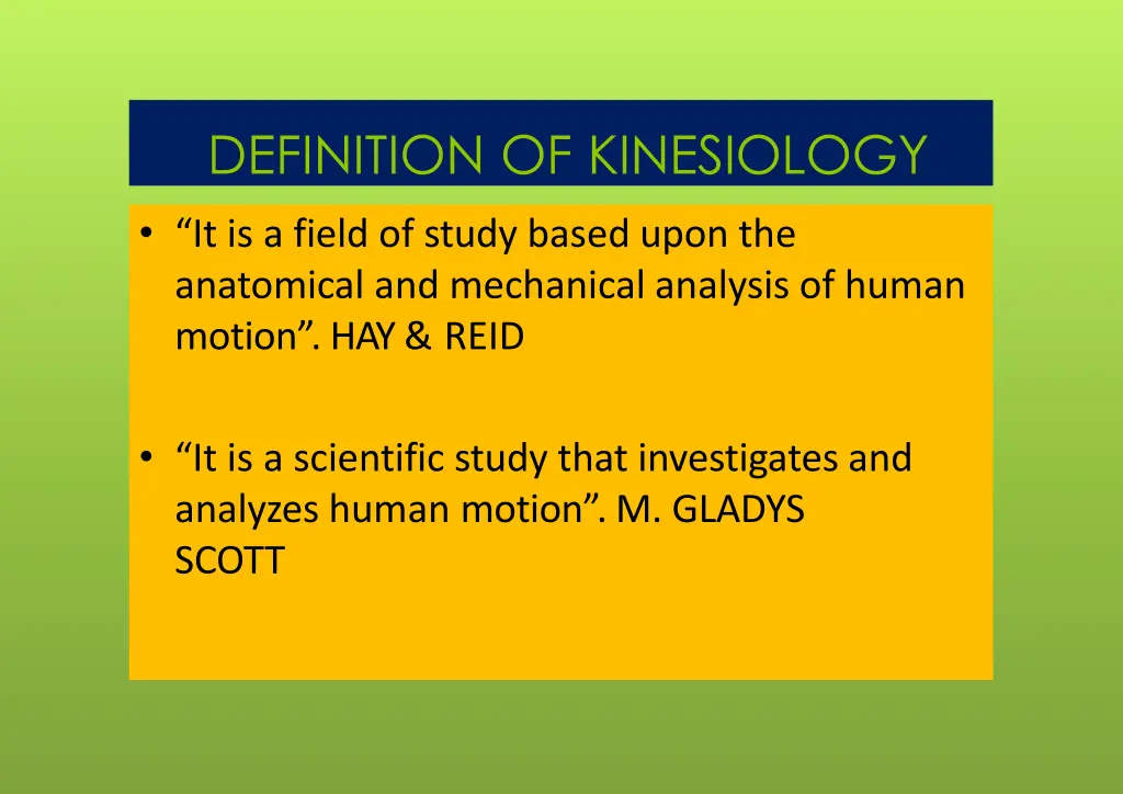 definition of kinesiology