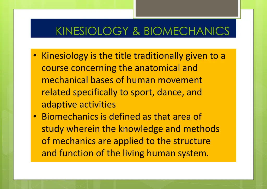kinesiology biomechanics