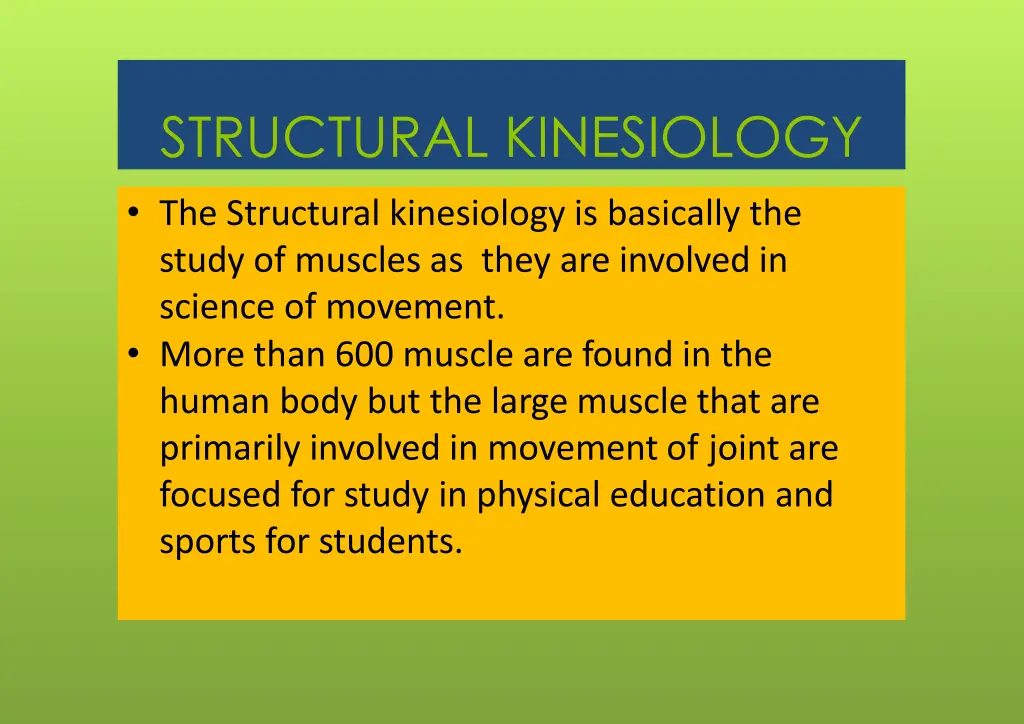 structural kinesiology