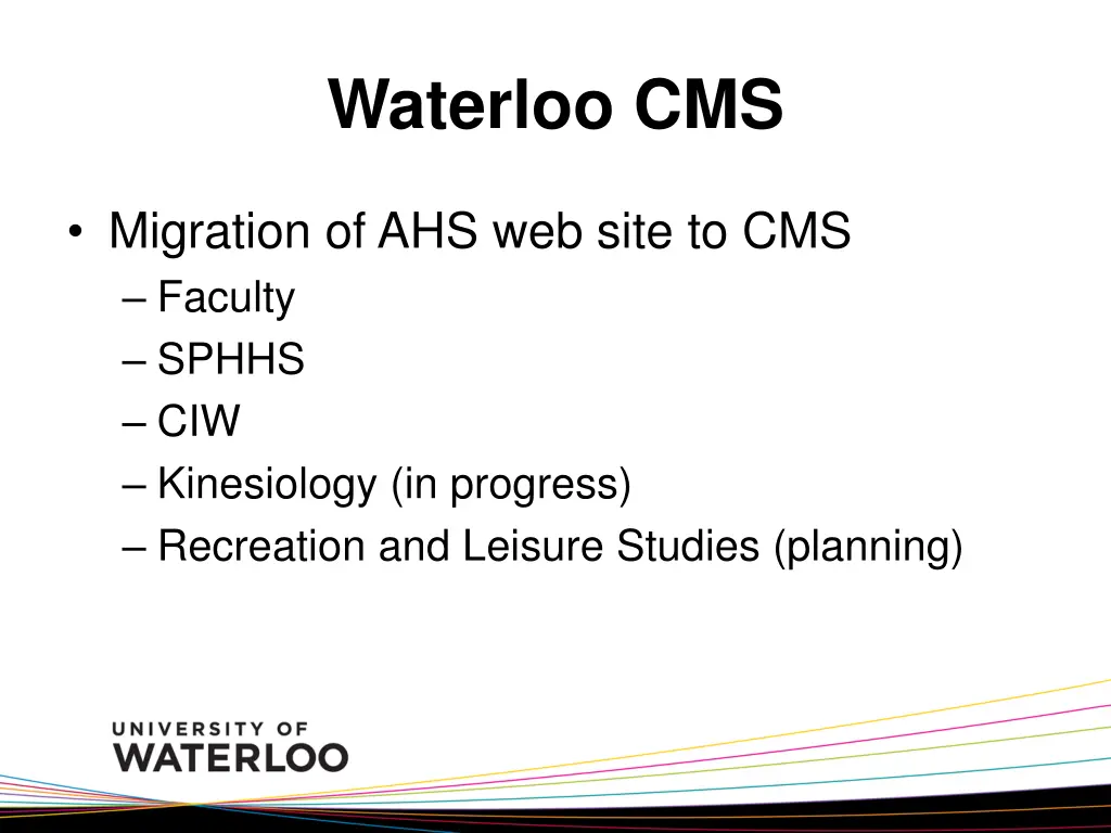 waterloo cms 1