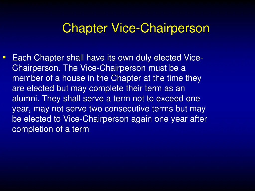 chapter vice chairperson