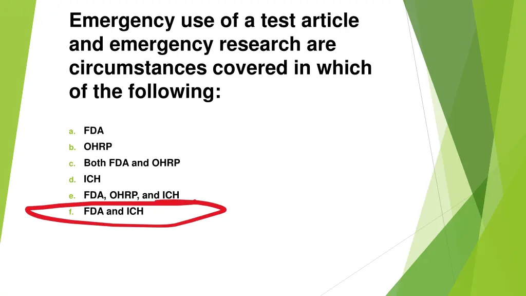 emergency use of a test article and emergency 1