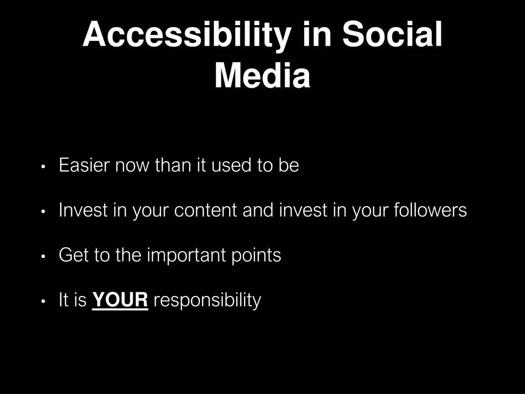 accessibility in social media