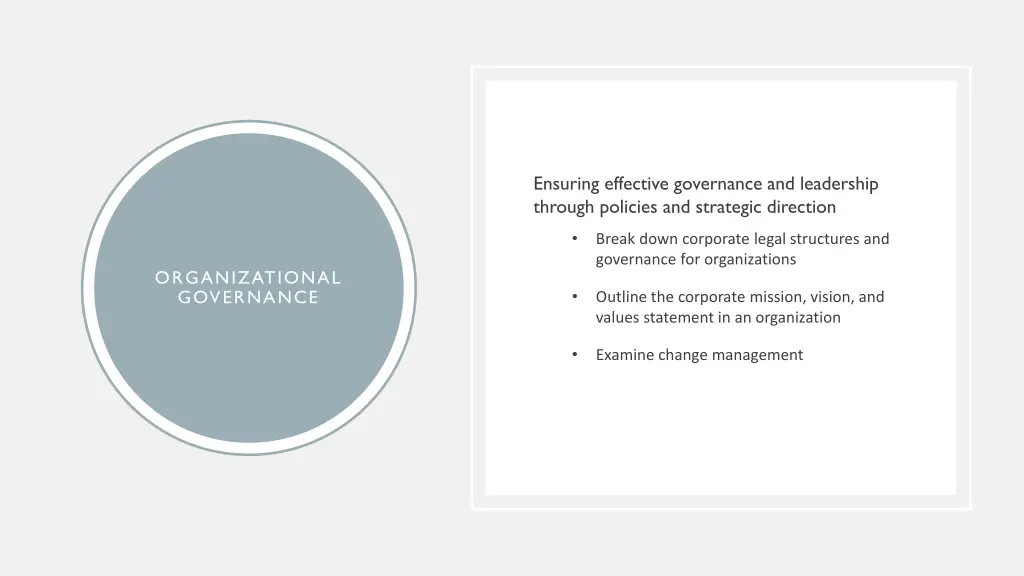 ensuring effective governance and leadership