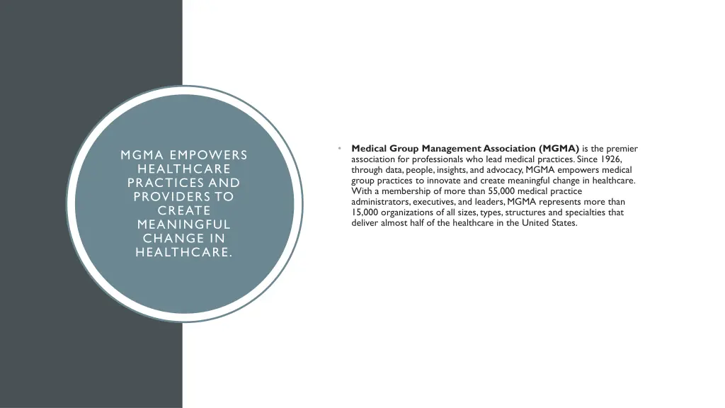 medical group management association mgma