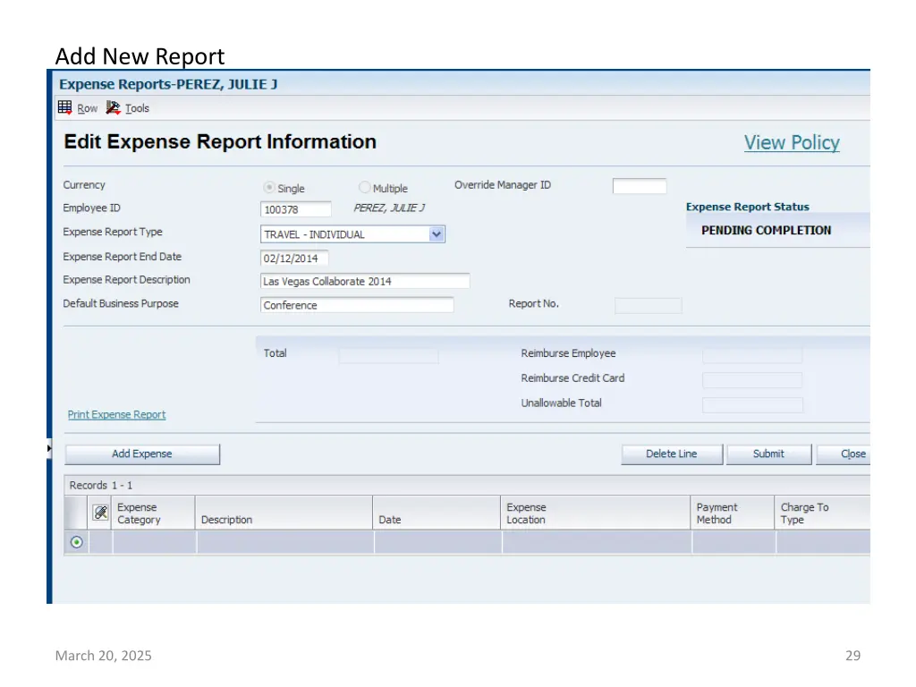 add new report