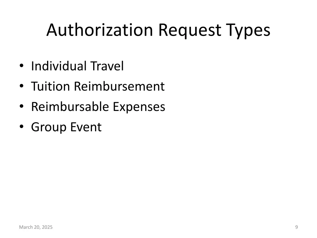 authorization request types
