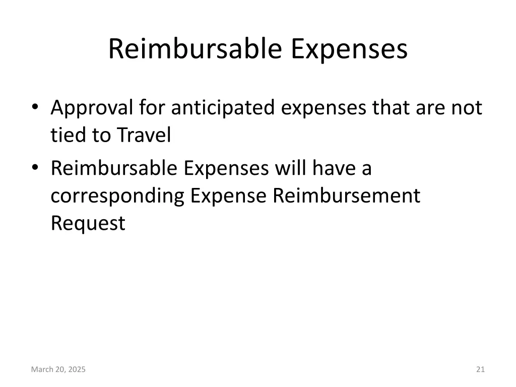 reimbursable expenses