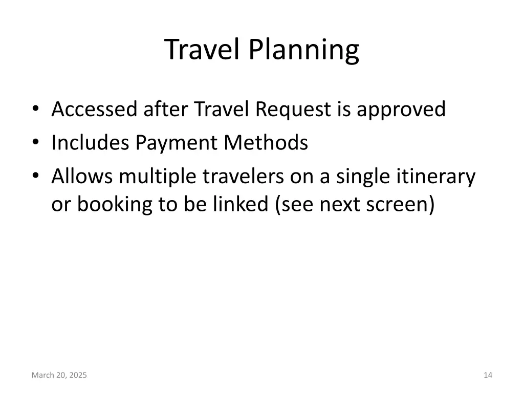 travel planning