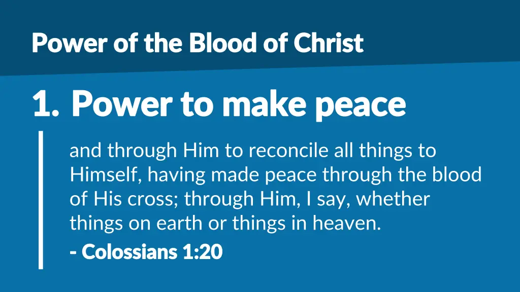 power of the blood of christ power of the blood