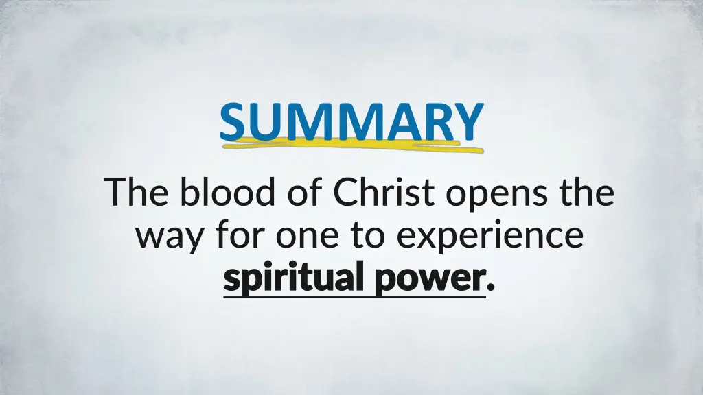 summary the blood of christ opens